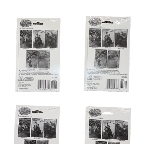 NIP American Greetings Teletubbies Vintage 2000 5 Pack Birthday Cards Ragdoll - Picture 5 of 7